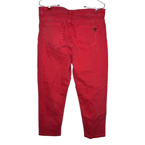 Michael Kors Women's Jeans Izzy Cropped Skinny Medium Rise Denim Red Size 30 - Picture 7 of 11